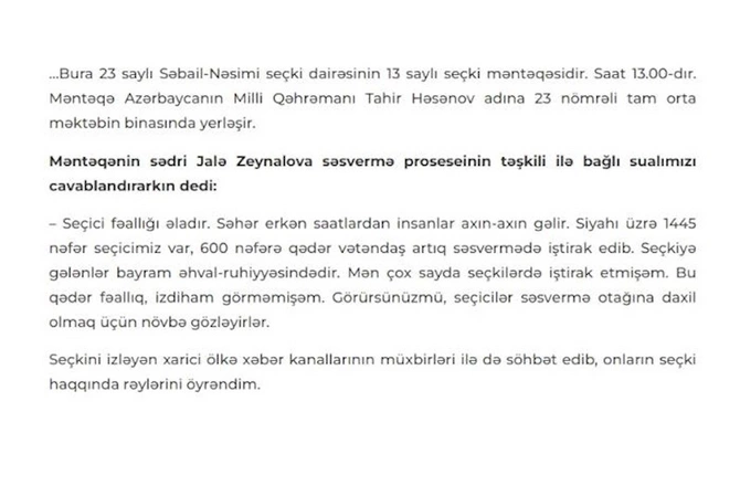 Seçki günü türk jurnalist ilə mühabisə edən “dövlət rəsmisinin” kimliyi bilindi