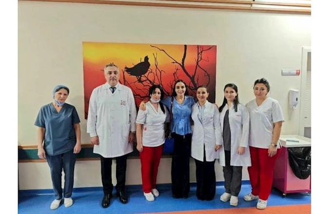 Leyla Əliyeva Uşaq Onkologiya Klinikasında — FOTO