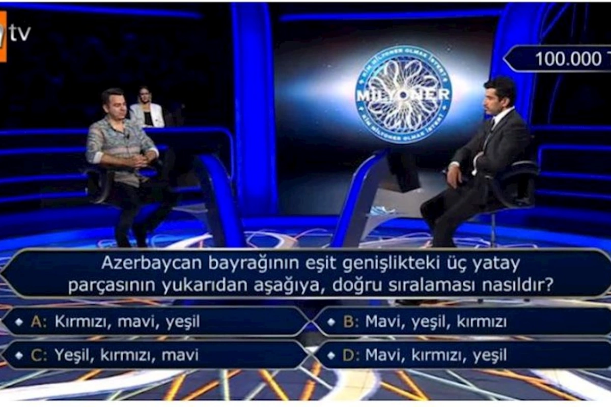 “Kim milyoner olmak ister”də Azərbaycan bayrağı ilə bağlı sual verildi — VİDEO