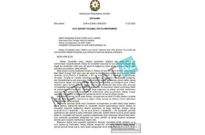 Sabir Rüstəmxanlının oğlu rəsmən boşandı — FOTOLAR