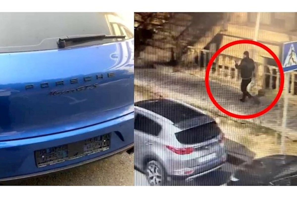 Bakıda “Porsche”-nin dövlət nömrə nişanını oğurlayan şəxslər saxlanılıblar — FOTO