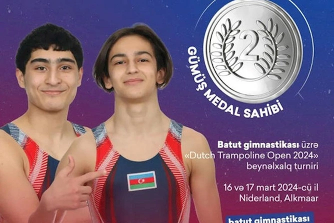 Ölkəmizin iki gimnastı Niderlandda qızıl medal qazanıb — FOTO
