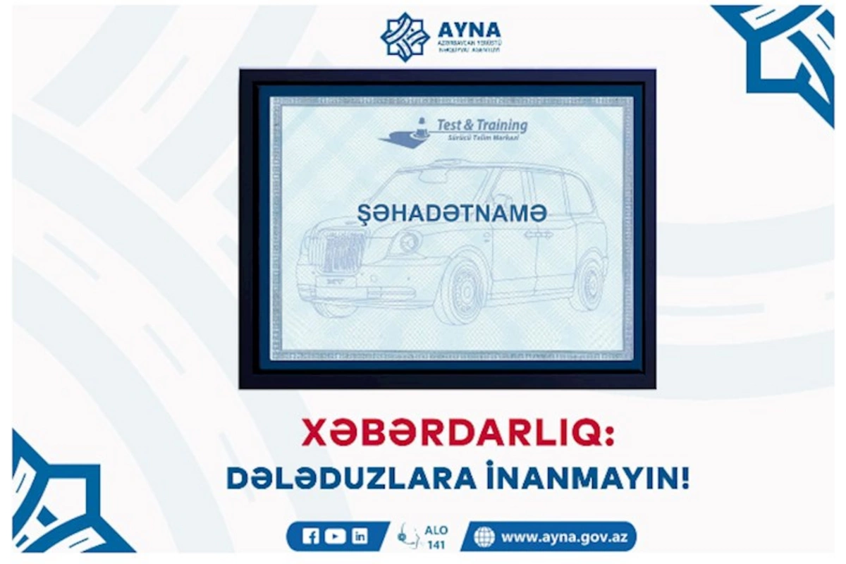AYNA taksi sürücülərinə xəbərdarlıq etdi