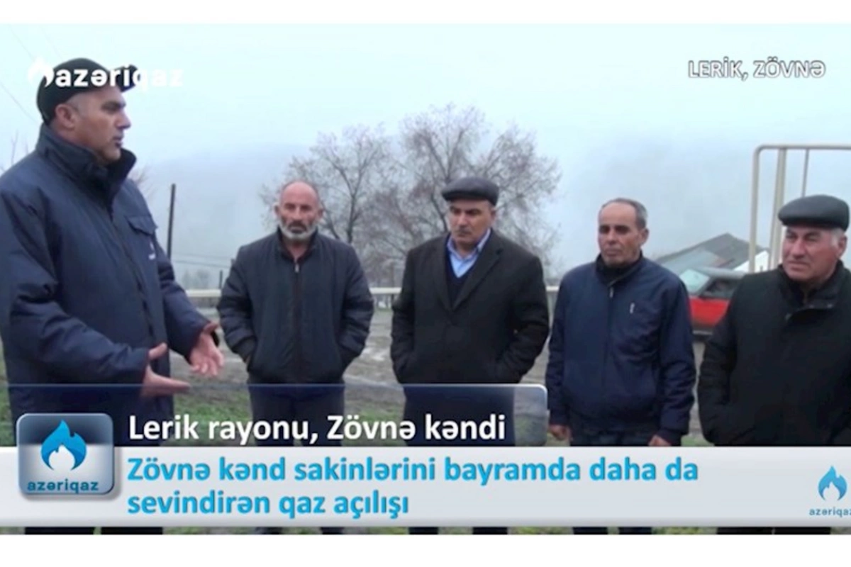 Zövnə sakinlərini bayramda daha da sevindirən qaz açılışı — VİDEO