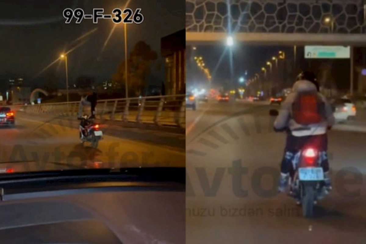 Bakıda sirklə yolu səhv salan sürücü “ölüm şousu” göstərdi — VİDEO