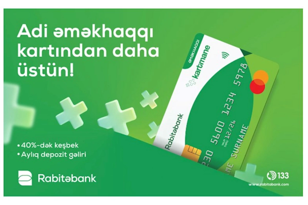 Rabitəbankdan yüksək keşbekli Əməkhaqqı kartı!