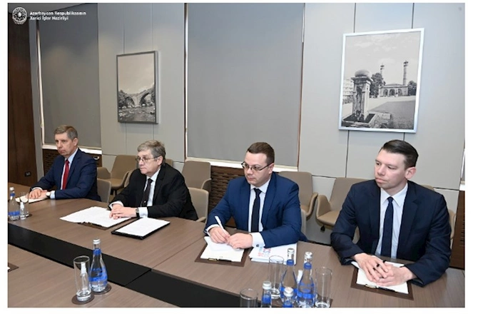 Ceyhun Bayramov Pavel Knyazevi qəbul etdi — FOTO Ceyhun Bayramov Pavel Knyazevi qəbul etdi — FOTO