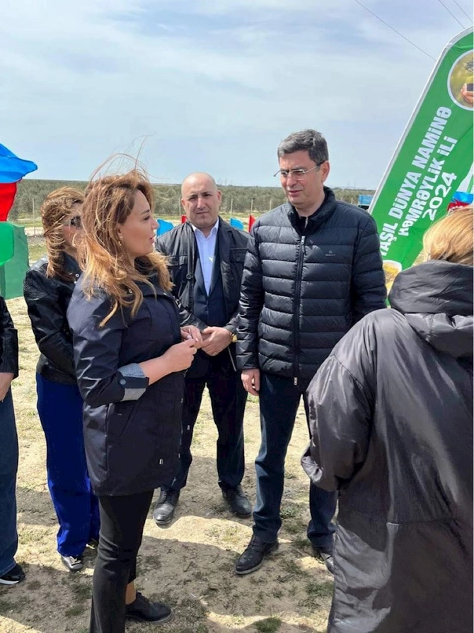 Xəzər rayonunda Yaşıl dünya naminə həmrəylik ili çərçivəsində ağacəkmə aksiyası keçirilib — FOTOLAR