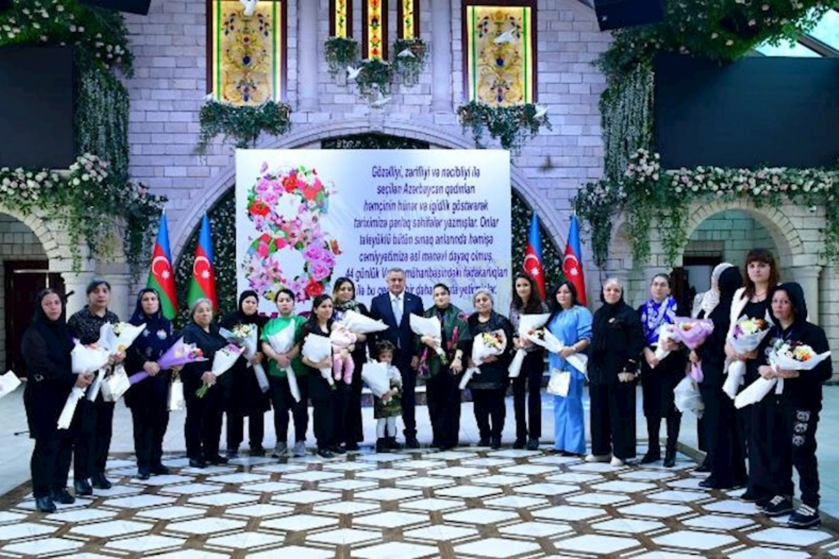 Abşeronda şəhid ailələrinin xanım üzvləri üçün bayram tədbiri keçirildi — FOTOLAR
