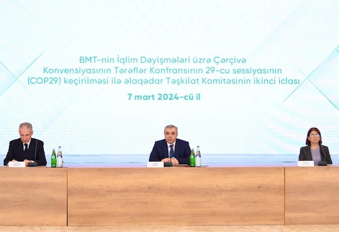 COP29 ilə əlaqədar Təşkilat Komitəsinin ikinci iclası keçirilib