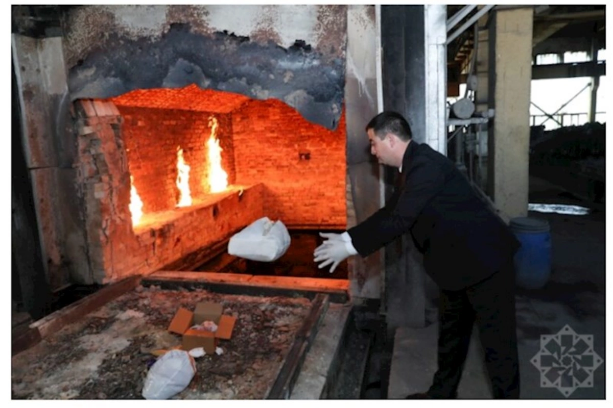 116 milyon manat dəyərində 3 ton narkotik yandırıldı — FOTO