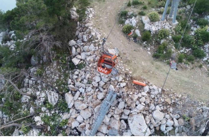 Antalyadakı dəhşətli qəzanın havadan GÖRÜNTÜLƏRİ...