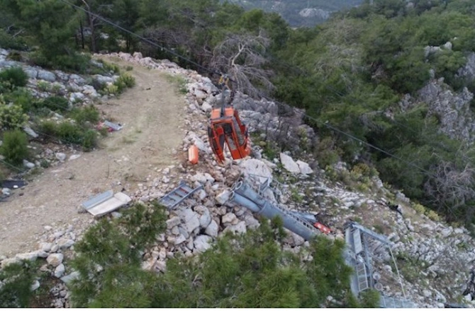 Antalyadakı dəhşətli qəzanın havadan GÖRÜNTÜLƏRİ...