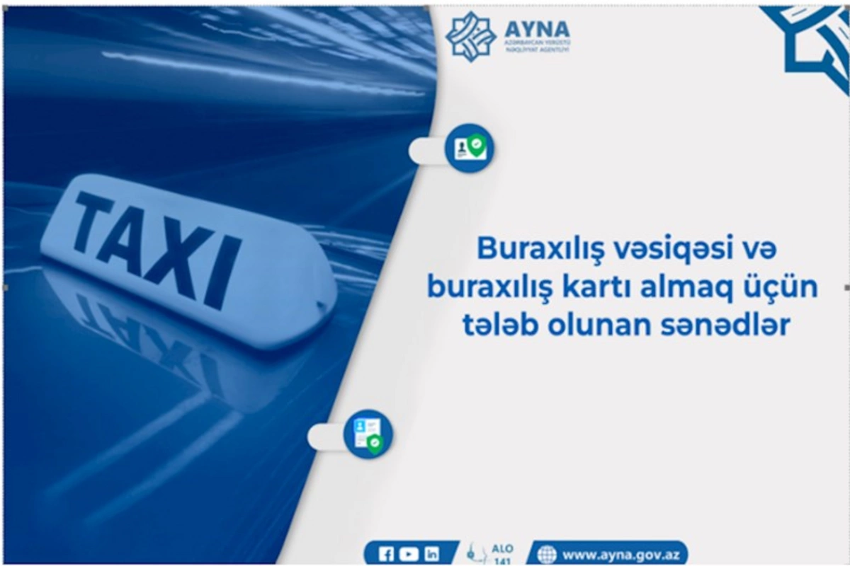 Taksi fəaliyyəti üçün lazım olan SƏNƏDLƏR