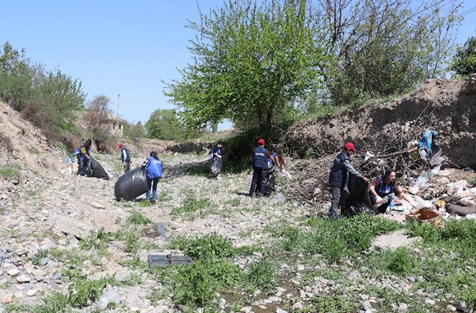 Samuxda ağacəkmə və təmizlik aksiyası keçirildi — FOTOLAR