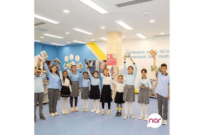 “Nar” Füzulidə yerləşən məktəbə yeni kitablar hədiyyə etdi — FOTOLAR