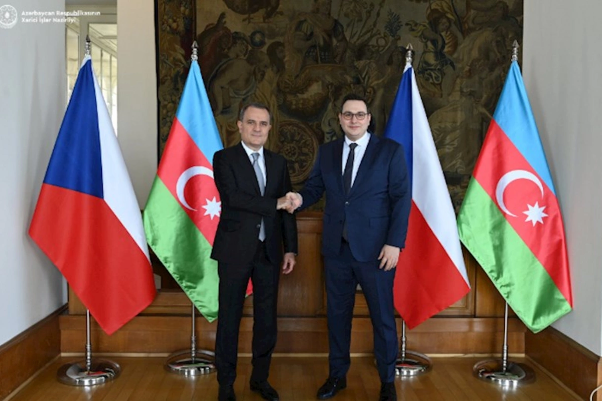 Ceyhun Bayramov çexiyalı həmkarı ilə görüşdü — FOTO