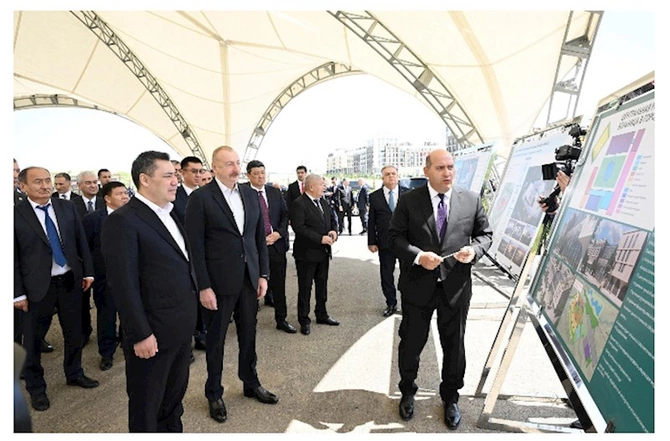 Prezidentlər Füzulinin Baş planı ilə tanış oldular — FOTOLAR (YENİLƏNİB)
