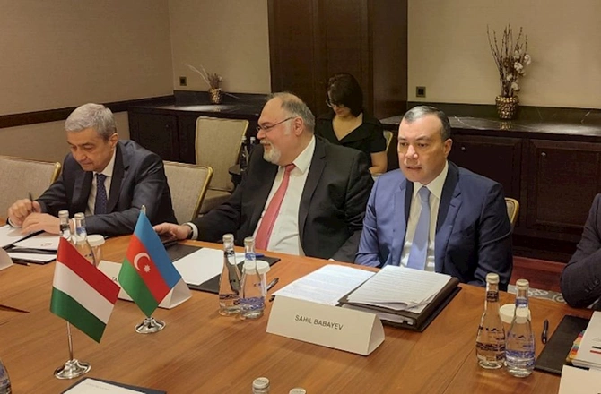 Azərbaycan-Macarıstan Hökumətlərarası Komissiyasının 10-cu iclası keçirilir — FOTO