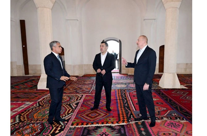İlham Əliyev və Sadır Japarov Ağdam Cümə məscidinin açılışında — FOTOLAR İlham Əliyev və Sadır Japarov Ağdam Cümə məscidinin açılışında — FOTOLAR