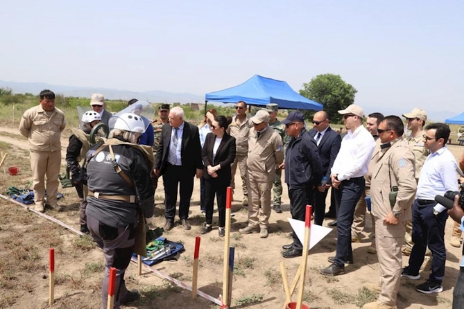 Ağdamda Minalardan və partlamamış hərbi sursatlardan təmizləmə üzrə İşçi qrupun iclası keçirilib — FOTOLAR