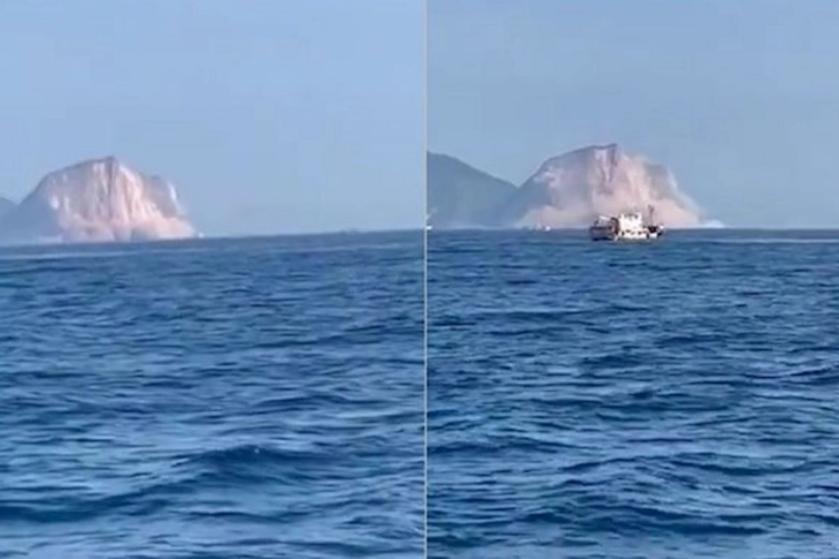 Zəlzələdən sonra Tayvanın Quyşan adasının bir hissəsi çökdü — ANBAAN VİDEO
