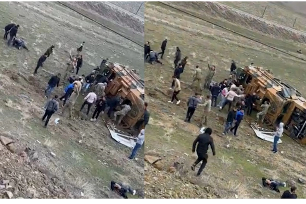 Türkiyədə hərbi maşın aşdı: Yaralananlar var
