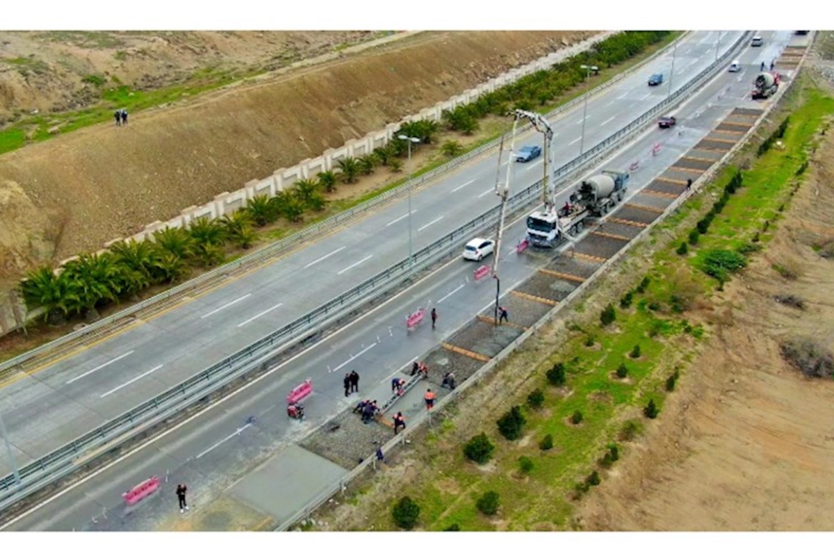 Zığ-Hava limanı yolunda təmir-bərpa işləri — FOTOLAR