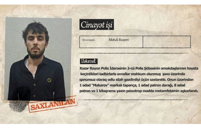 Binədə “Makarov”la gəzən şəxs saxlanıldı — VİDEO