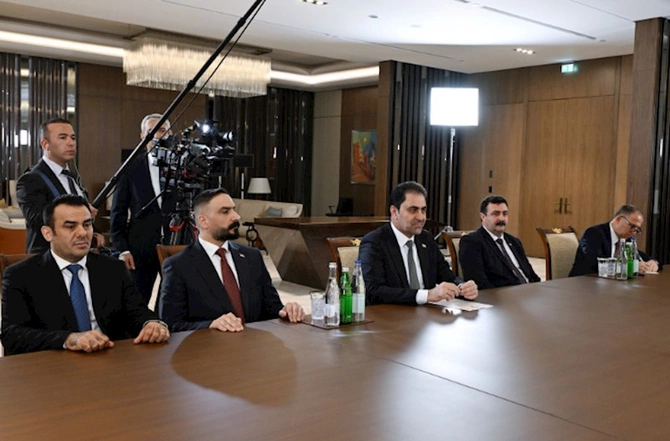 İlham Əliyev İraq Parlamentinin sədrini qəbul etdi — YENİLƏNİB (FOTO)