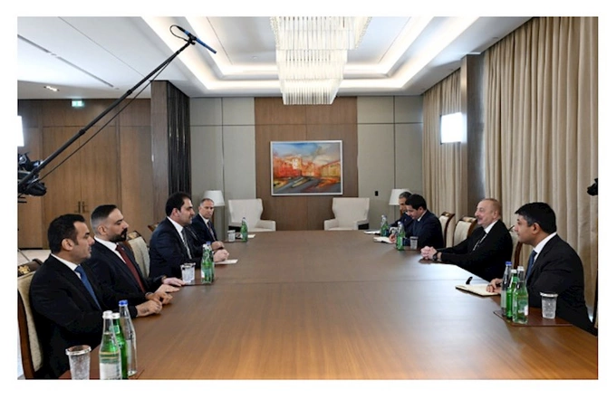 İlham Əliyev İraq Parlamentinin sədrini qəbul etdi — YENİLƏNİB (FOTO)