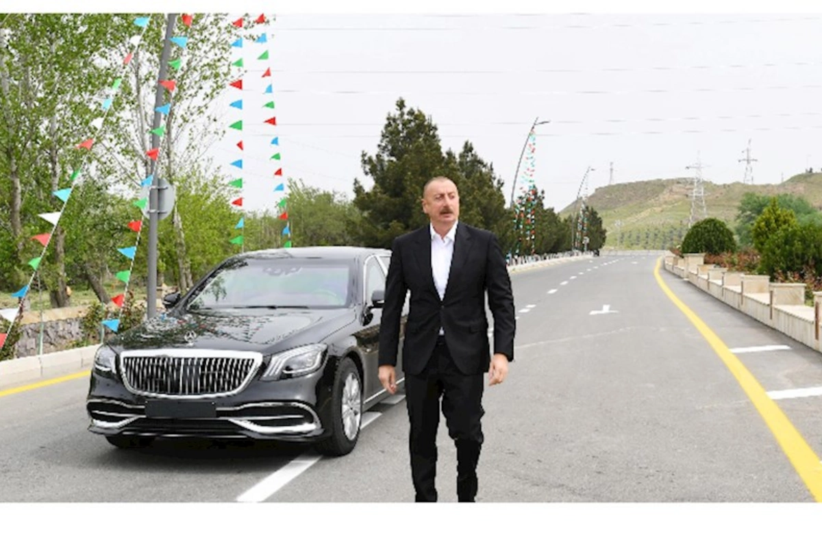 İlham Əliyev Əhmədbəyli-Füzuli-Şuşa avtomobil yolunda açılış etdi