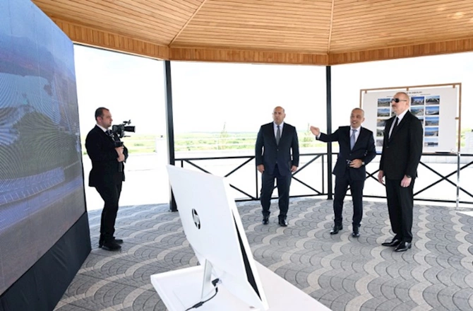 Prezident Füzulidə Köndələnçay su anbarları kompleksinin açılışında — FOTOLAR Prezident Füzulidə Köndələnçay su anbarları kompleksinin açılışında — FOTOLAR
