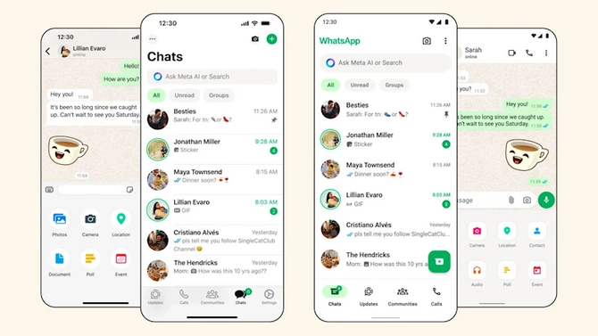 “WhatsApp”ın dizaynı dəyişdi