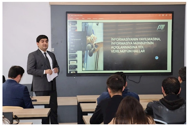 Audiovizual Şura BDU-nun tələbələri üçün növbəti seminar təşkil etdi — FOTOLAR Audiovizual Şura BDU-nun tələbələri üçün növbəti seminar təşkil etdi — FOTOLAR