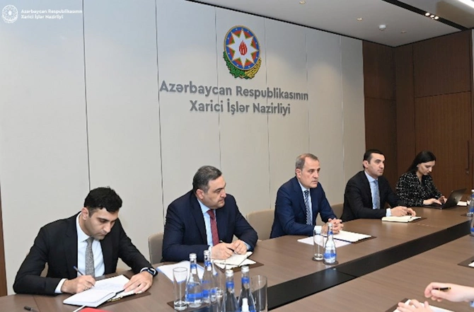 Ceyhun Bayramov Mixail Şvıdkoy ilə görüşdü — FOTO