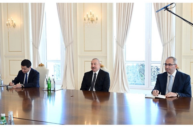 Prezident Latviya Seyminin sədrini qəbul etdi Prezident Latviya Seyminin sədrini qəbul etdi