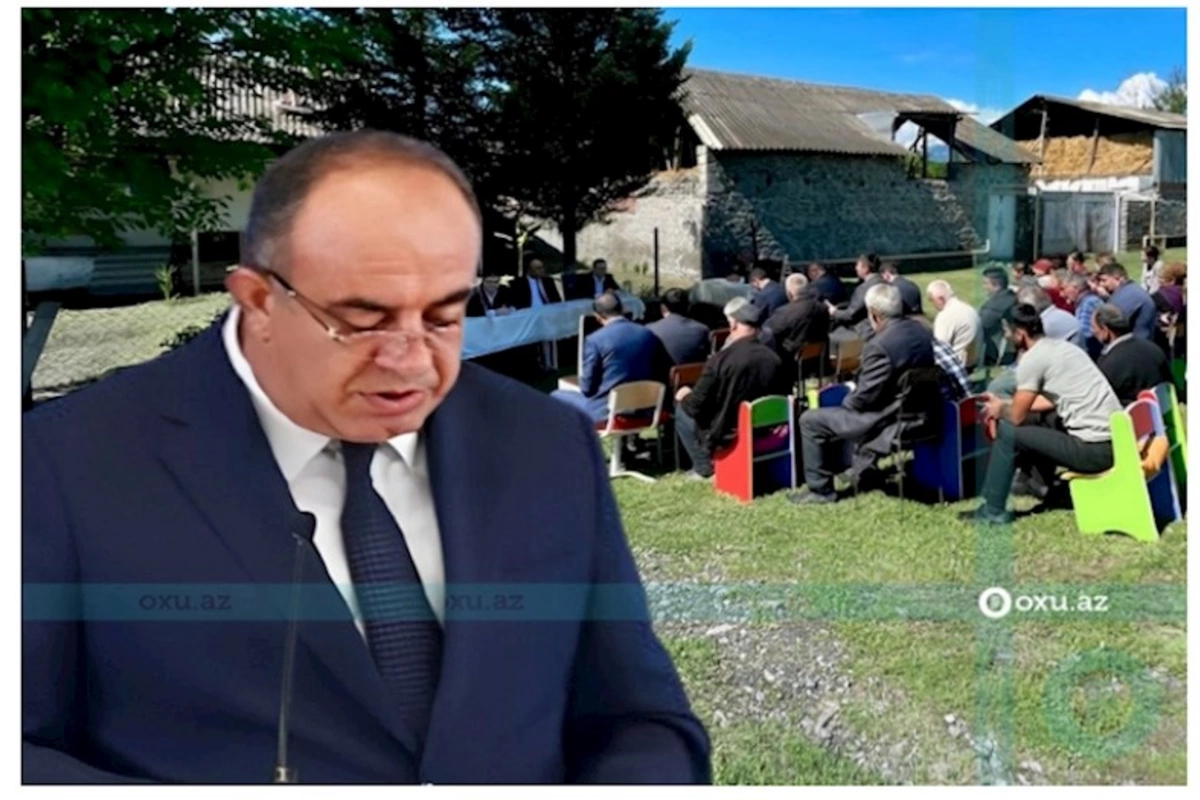 Qaxın icra başçısı vətəndaş qəbulunda özü kölgədə, sakinləri isə gündə, bağça stulunda oturtdu