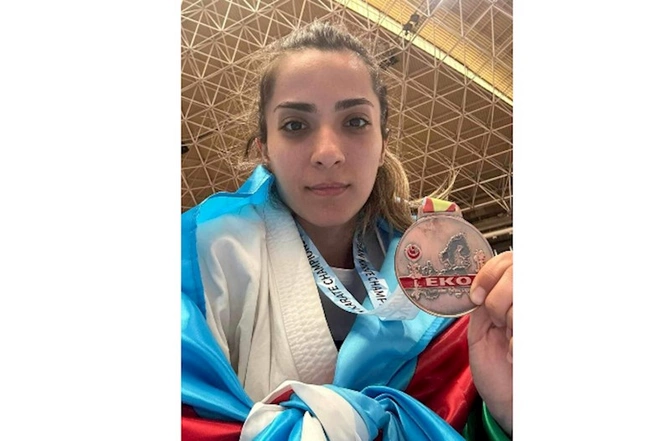 Şəhid bacısı Avropa üçüncüsü oldu — FOTOLAR