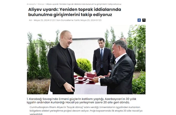 Prezident və Birinci xanımın Xocalı səfəri Türkiyə mediasında — FOTOLAR