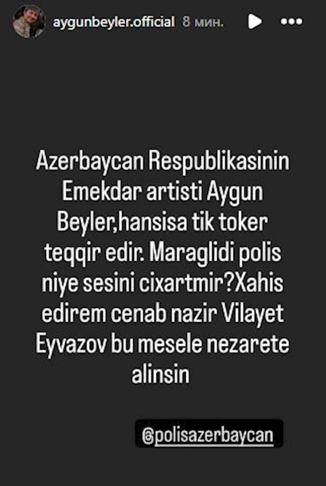 Aygün Bəylərin yaxınları tiktoker Ləmanı polisə şikayət etdi