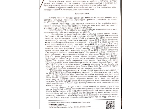 Elmira Axundova Ramiz Mehdiyevə göndərdiyi gizli məktubdan danışdı: “Hər şey keçmişdə qalıb...”