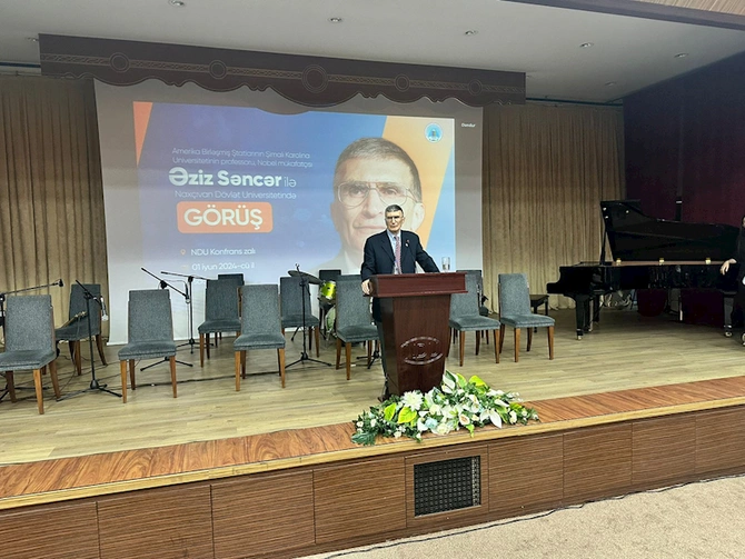 Nobelçi alim: “44 gün boyunca Azərbaycanın qələbə qazanması üçün dua edirdim” Nobelçi alim: “44 gün boyunca Azərbaycanın qələbə qazanması üçün dua edirdim”