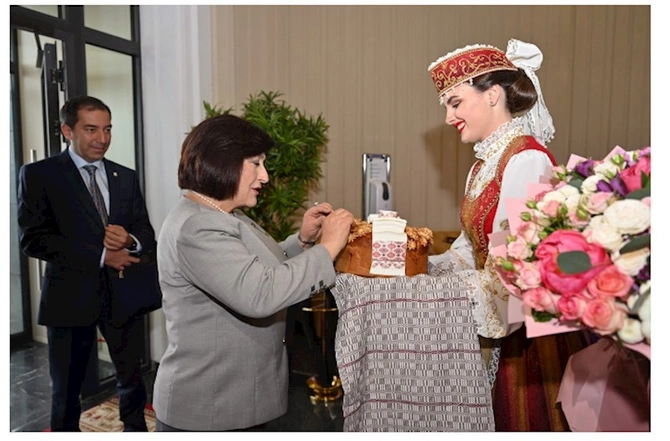 Sahibə Qafarova Belarusa getdi — FOTOLAR