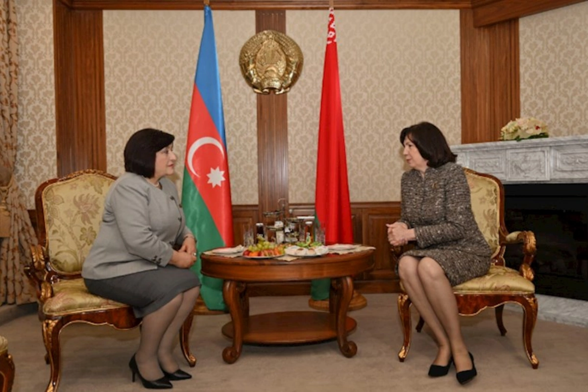 Sahibə Qafarova Belarusa getdi — FOTOLAR
