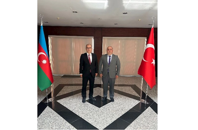 QHT sədri Türkiyə səfirliyinin yeni mətbuat müşaviri ilə görüşdü — FOTO
