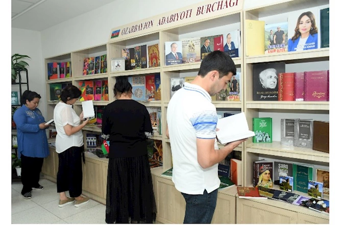 Özbəkistan Milli Kitabxanasında Azərbaycan guşəsinin açılışı oldu — FOTOLAR