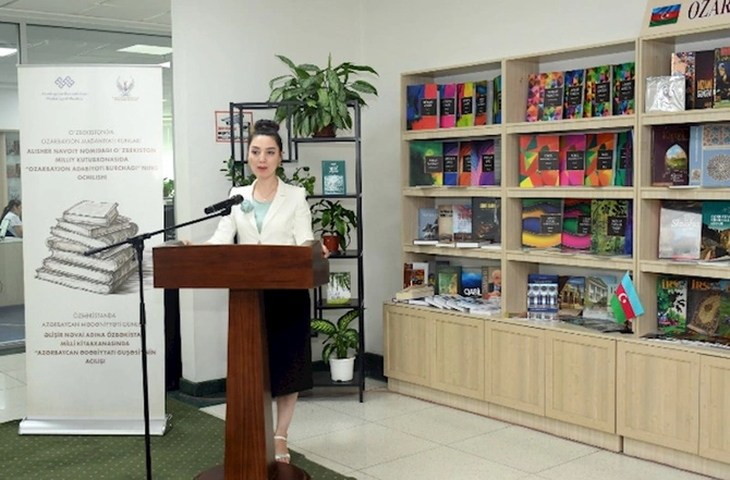 Özbəkistan Milli Kitabxanasında Azərbaycan guşəsinin açılışı oldu — FOTOLAR