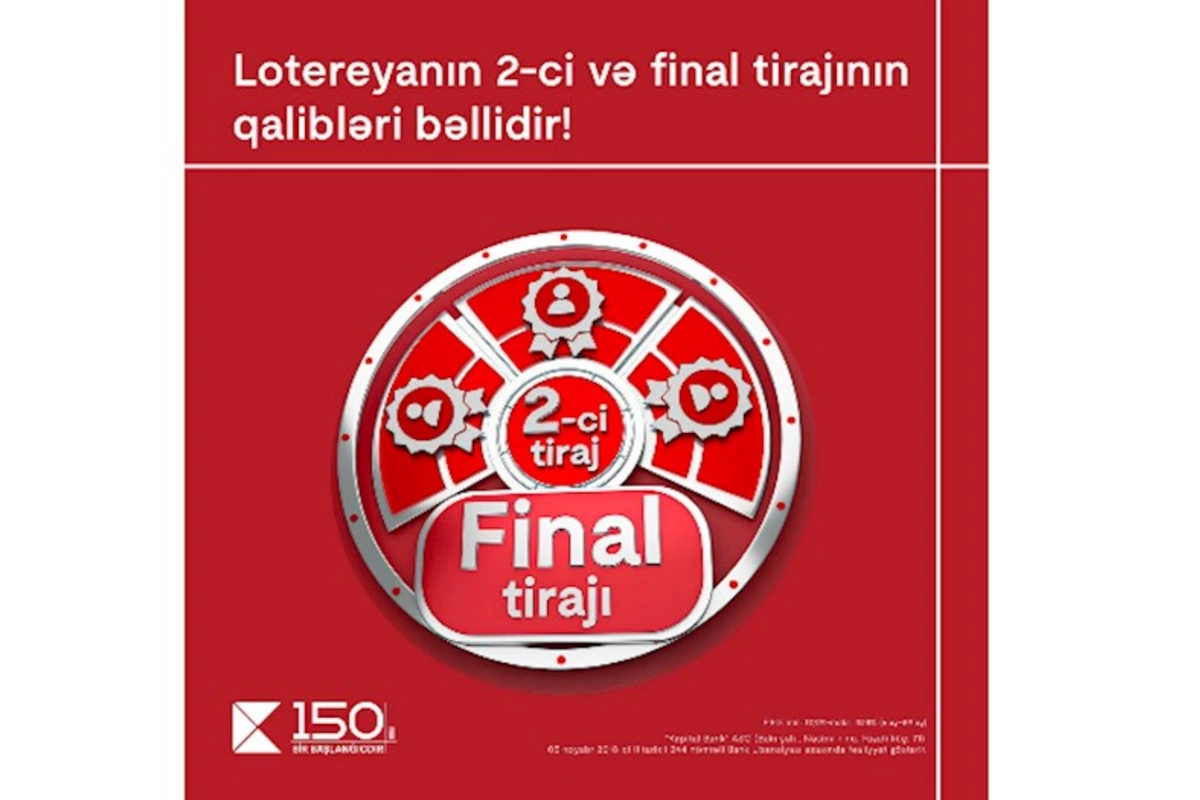 Kapital Bankın nağd kredit lotereyasının final tirajının qalibləri bəlli oldu