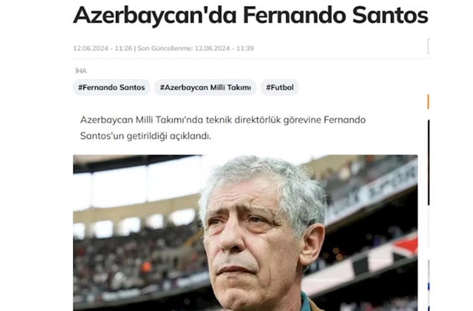 Fernandu Santuşun yığmamıza təyinatı dünya KİV-də — FOTOLAR